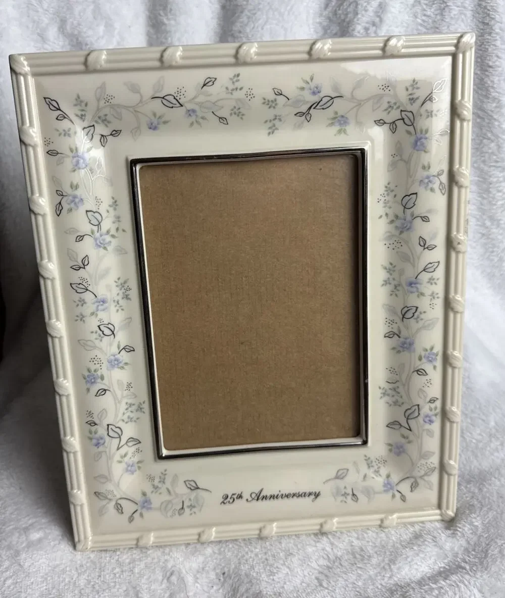 Lenox Wedding Promises 25th Anniversary Silver Floral Accents 5